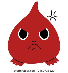Balloon lumpfish singie 2 cute on a white background, vector  illustration.