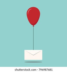 balloon mail vector. free space for text. wallpaper. business vector.