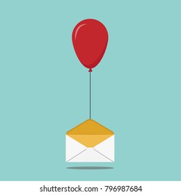 balloon mail vector. free space for text. wallpaper. business vector.