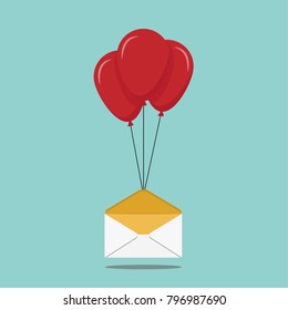 balloon mail vector. free space for text. wallpaper. business vector.