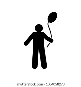 Balloon, man icon. Element of man resort villa hotel activity icon. Premium quality graphic design icon. Signs and symbols collection icon for websites, web design