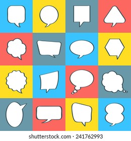 Balloon message collection set vector for anything design