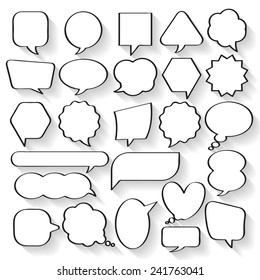Balloon message collection set vector for anything design