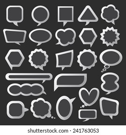 Balloon message collection set vector for anything design