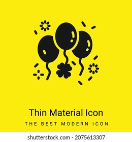 Balloon minimal bright yellow material icon