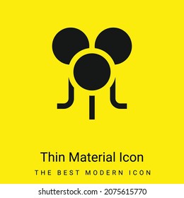 Icono de material amarillo brillante mínimo