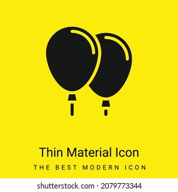 Icono de material amarillo brillante mínimo