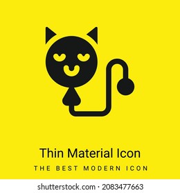 Balloon minimal bright yellow material icon
