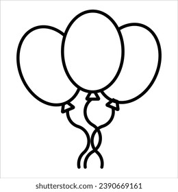 balloon, minimal Christmas icon. Vector illustration