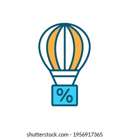 Balloon Mortgage RGB Color Icon. Paying Off Full House Loan Balance In Lump Sum. Fixed-rate Deal. Balloon Payment. Car, Home Buying. Saving Money On Mortgage Remittance. Isolated Vector Illustration