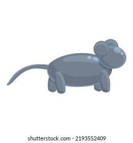 Balloon mouse icon cartoon vector. Animal toy. Air art