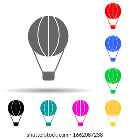 Icono de estilo multicolor de globo. Glifo simple, vector plano de los iconos de transporte para ui y ux, sitio web o aplicación móvil