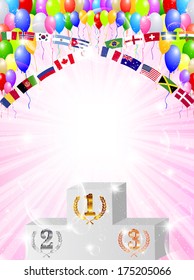 Balloon national flag background