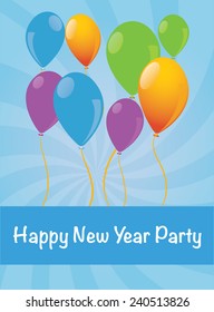 Balloon new year, balloon vector, happy new year, 2015