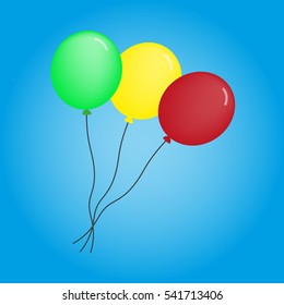 Balloon on blue background