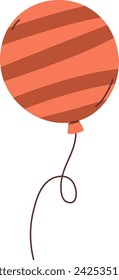 Balloon On Rope Vector Illustration