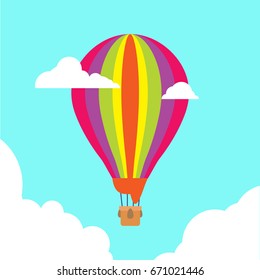  Balloon on sky background or blue background