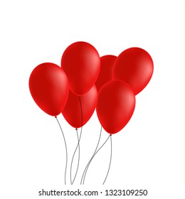 Balloon on a transparent background. Festive rubber ball filled with helium.