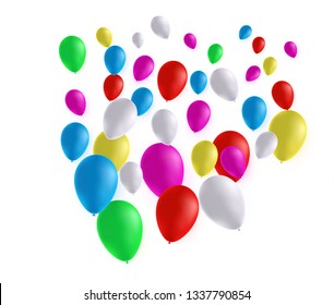 Balloon on a transparent background. Festive rubber ball filled with helium.