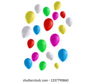 Balloon on a transparent background. Festive rubber ball filled with helium.