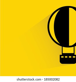 balloon on yellow background