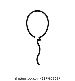 Icono de globo una línea sobre fondo blanco. Eps 10.