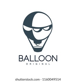 Balloon original, design element for corporate brand identity, summer holidays, festival, travel, tourism vector Illustration on a white background