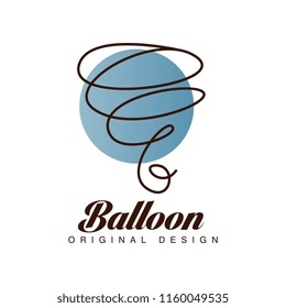 Balloon original design, logo template for corporate brand identity, summer holidays, festival, travel, tourism vector Illustration on a white background