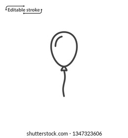 Balloon outline icon. Editable stroke. 