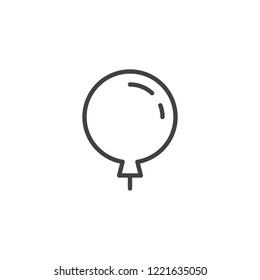 Balloon outline icon. linear style sign for mobile concept and web design. Party decoration simple line vector icon. Symbol, logo illustration. Pixel perfect vector graphics