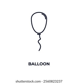 balloon outline icon. Linear vector from hotel concept. Thin line balloon icon isolated on white background