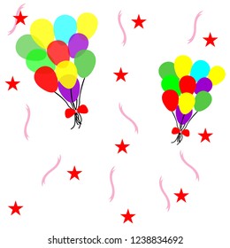 balloon party colorful background vector