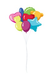 Balloon Party: Colorful Bunch Of Balloons Of Various Shapes