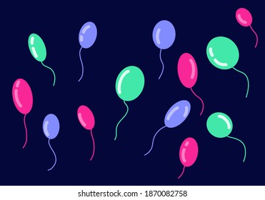 Fondo de pantalla de patrón de globo.ilustración diseño gráfico vectorial
