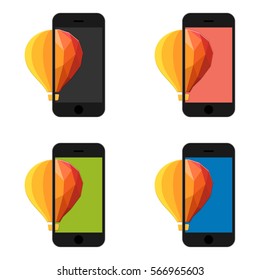 balloon and phone