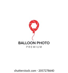 Ballon-Foto-Logo-Symbol, Vektorvorlage