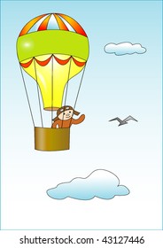 balloon with the pilot