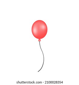 balloon pink color. vector illustration