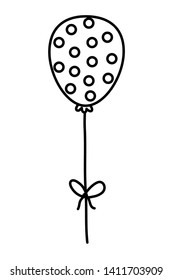 balloon with points in black and white