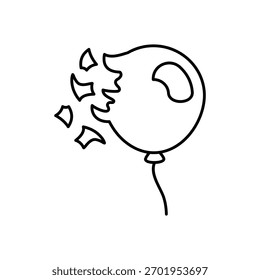 Balloon Pop icon clean and modern vector illustration