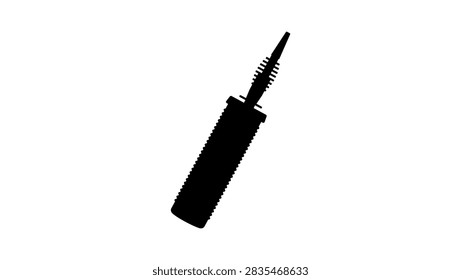 Balloon Pump, black isolated vector silhouette