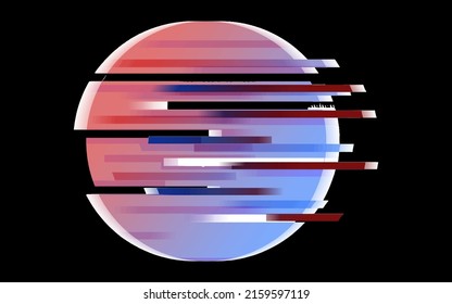 globo púrpura y azul con efecto de destello vectores eps 10