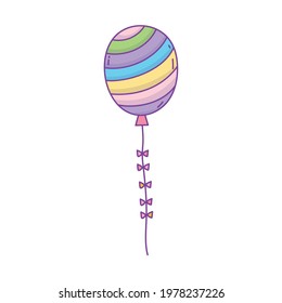 balloon rainbow color decoration isolated