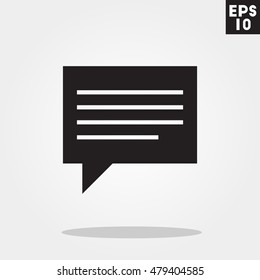 Balloon rectangle dialog icon in trendy flat style isolated on grey background. Balloon rectangle dialog symbol for your design, logo, UI. Vector illustration, EPS10.