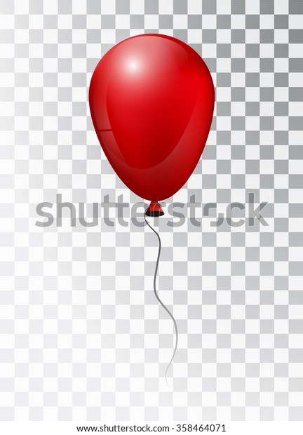 Balloon Red Isolated On Transparent Background Stock Vector (Royalty