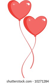 balloon red on a white background, vector CS3