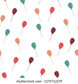 Balloon repeat pattern. For fabric,paper,wrap,t-shirt,poster, card, scrapbooking, birthday and party invitation, wallpaper or background.