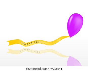 Balloon with ribbon