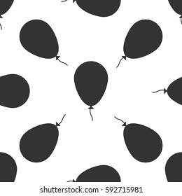 Balloon with ribbon icon seamless pattern on white background. Vector Illustration