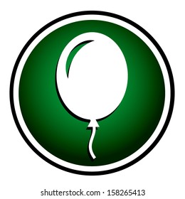 Balloon - round green icon